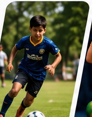 Student playing football